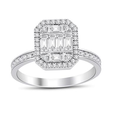 0.73 Karat Pırlanta Baget Yüzük