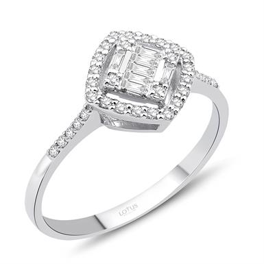 0.25 Karat Pırlanta Baget Yüzük