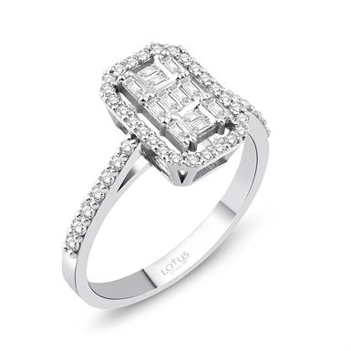 0.52 Karat Pırlanta Baget Yüzük