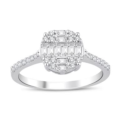 0.49 Karat Pırlanta Baget Yüzük