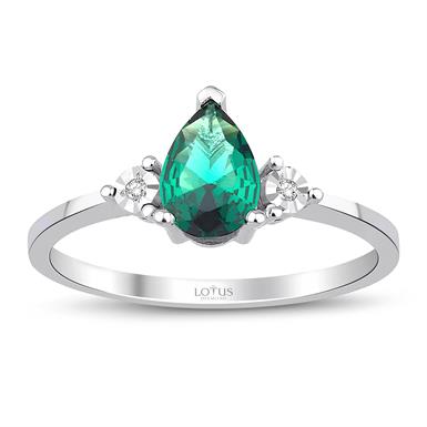 0.55 Karat Pırlanta Zümrüt Yüzük