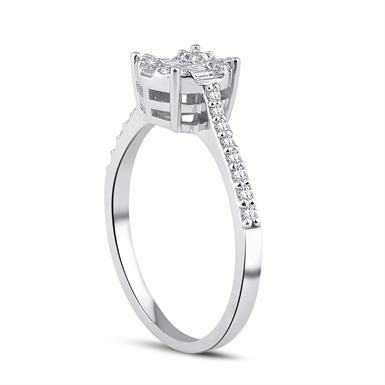 0.30 Karat Pırlanta Baget Yüzük