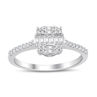 0.30 Karat Pırlanta Baget Yüzük