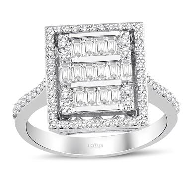 0.66 Karat Pırlanta Baget Yüzük