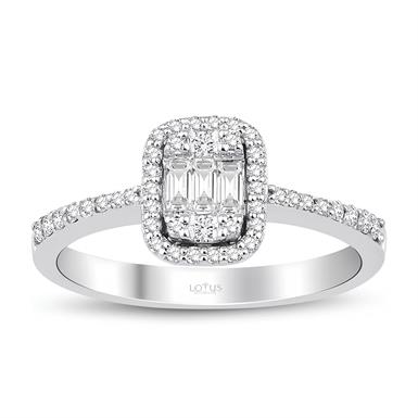 0.17 Karat Pırlanta Baget Yüzük