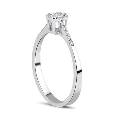 0.14 Karat Pırlanta Baget Yüzük