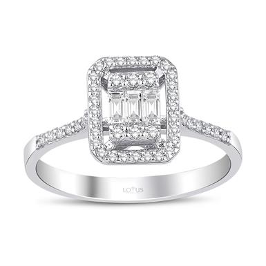 0.45 Karat Pırlanta Baget Yüzük