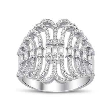 0.88 Karat Pırlanta Baget Yüzük