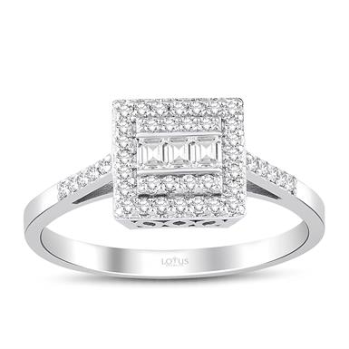 0.34 Karat Pırlanta Baget Yüzük