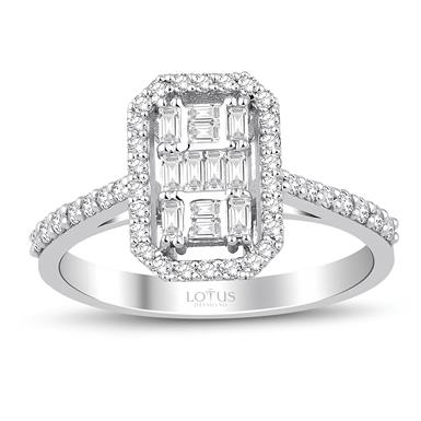 0.52 Karat Pırlanta Baget Yüzük