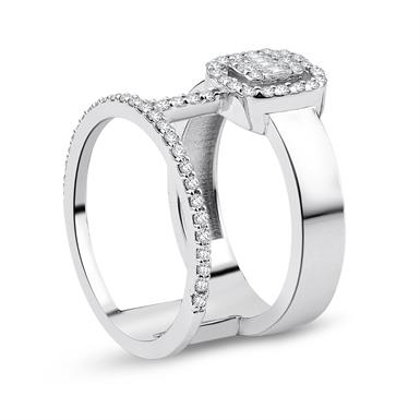 0.45 Karat Pırlanta Baget Yüzük