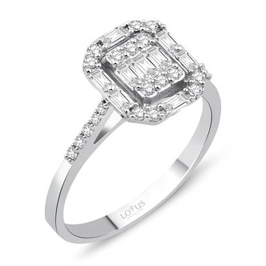 0.47 Karat Pırlanta Baget Yüzük