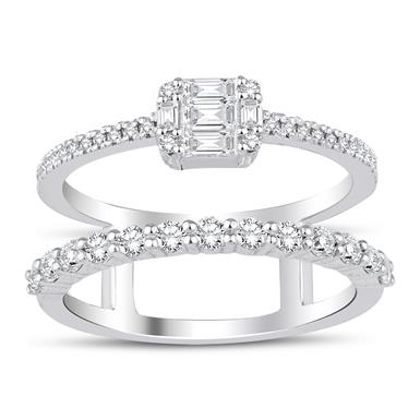 0.73 Karat Pırlanta Baget Yüzük