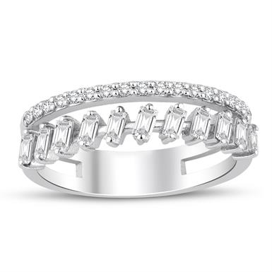 0.60 Karat Pırlanta Baget Yüzük