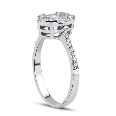 0.53 Karat Pırlanta Baget Yüzük