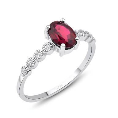 0.02 Karat Pırlanta Yakut Yüzük