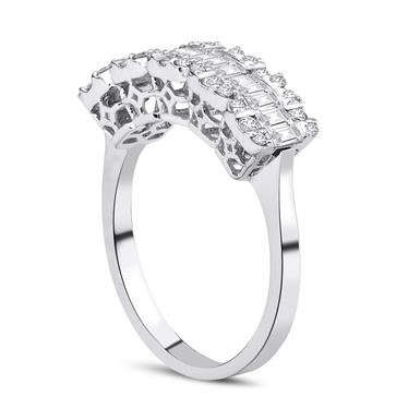 0.73 Karat Pırlanta Baget Yüzük