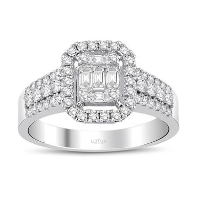 0.84 Karat Pırlanta Baget Yüzük