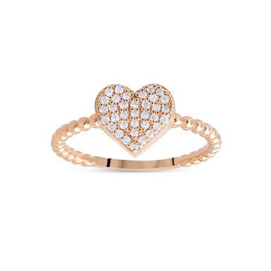 0.15 Karat Pırlanta Tasarım Yüzük Sevgililer Günü Özel