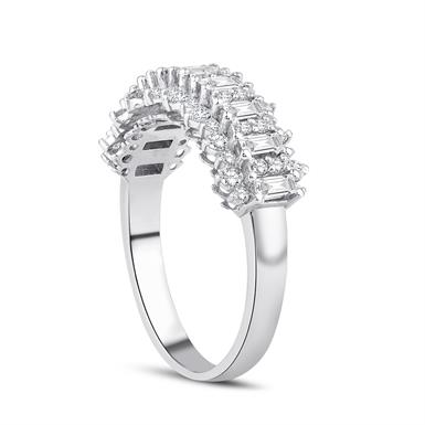 0.80 Karat Pırlanta Baget Yüzük