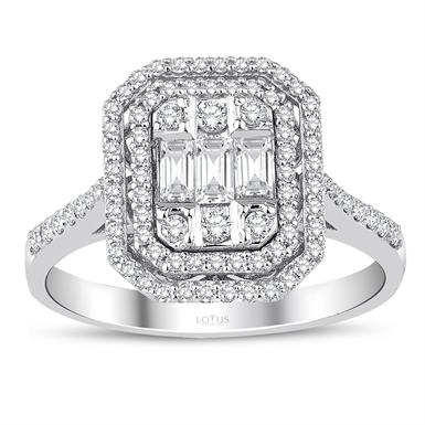 0.65 Karat Pırlanta Baget Yüzük