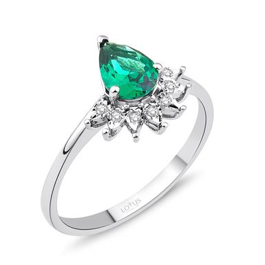 0.78 Karat Pırlanta Zümrüt Yüzük