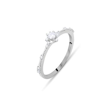 0.22 Karat Pırlanta Tasarım Yüzük Sevgililer Günü Özel