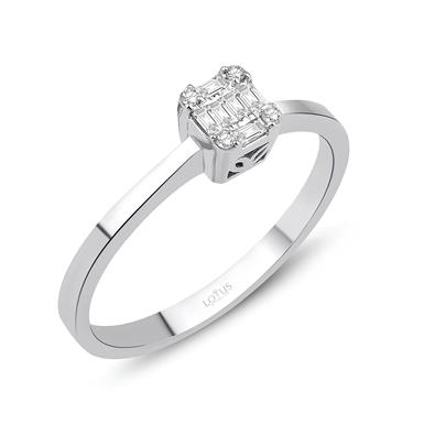 0.10 Karat Pırlanta Baget Yüzük