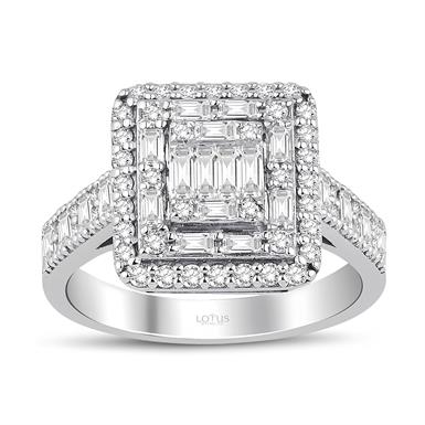 0.95 Karat Pırlanta Baget Yüzük