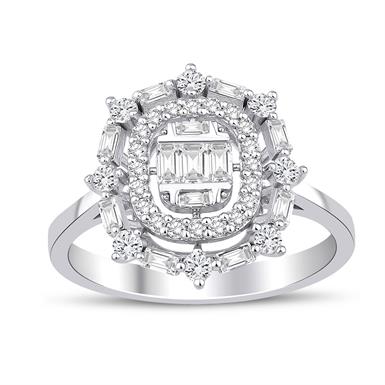 0.51 Karat Pırlanta Baget Yüzük