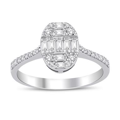 0.53 Karat Pırlanta Baget Yüzük