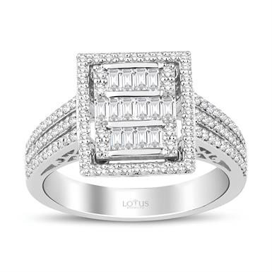 0.64 Karat Pırlanta Baget Yüzük