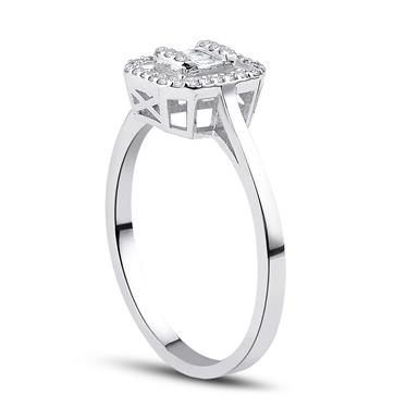 0.17 Karat Pırlanta Baget Yüzük