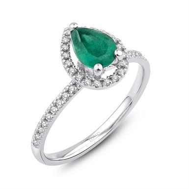 0.62 Karat Pırlanta Zümrüt Yüzük