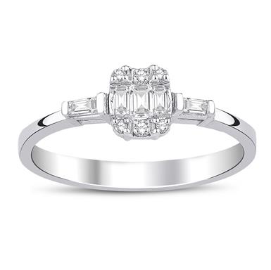 0.25 Karat Pırlanta Baget Yüzük