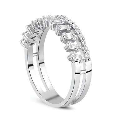 0.60 Karat Pırlanta Baget Yüzük