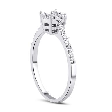 0.25 Karat Pırlanta Baget Yüzük