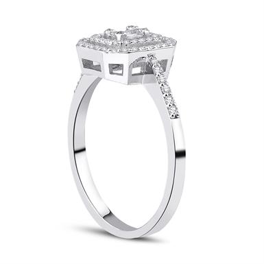 0.22 Karat Pırlanta Baget  Yüzük