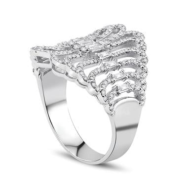 0.88 Karat Pırlanta Baget Yüzük