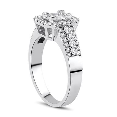 0.84 Karat Pırlanta Baget Yüzük