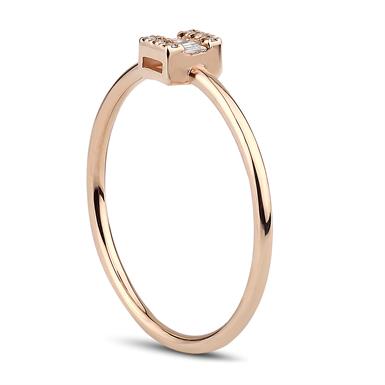 0.06 Karat Pırlanta Baget Yüzük