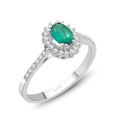 0.40 Karat Pırlanta Zümrüt Yüzük