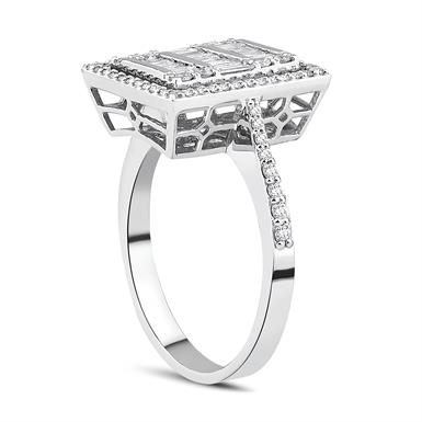 0.66 Karat Pırlanta Baget Yüzük