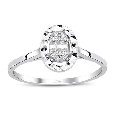 0.08 Karat Pırlanta Baget Yüzük