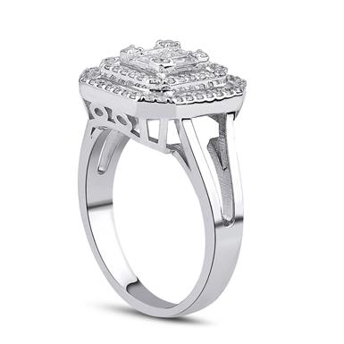 0.61 Karat Pırlanta Baget Yüzük