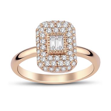 0.64 Karat Pırlanta Baget Yüzük