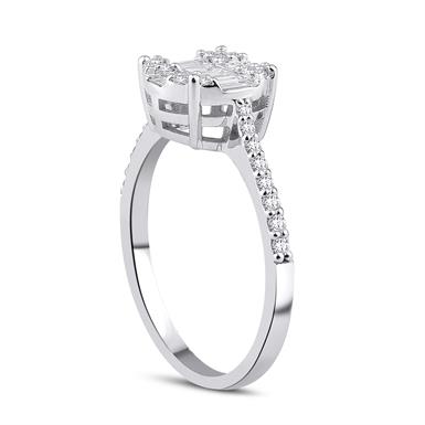 0.49 Karat Pırlanta Baget Yüzük