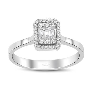 0.22 Karat Pırlanta Baget Yüzük