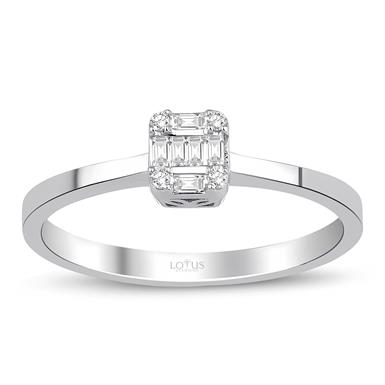 0.10 Karat Pırlanta Baget Yüzük