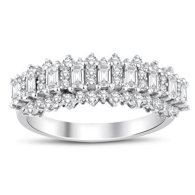 0.80 Karat Pırlanta Baget Yüzük